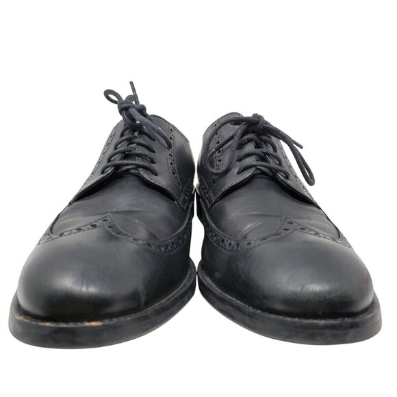 Mens Cole Haan Grand OS Black Leather Oxfords sz 10 M Wingtip Brogue Dress - Picture 3 of 8